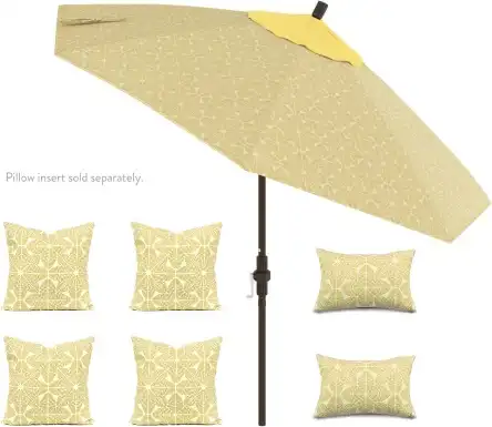 9ft Sun Master Patio Umbrella & Pillow Skins