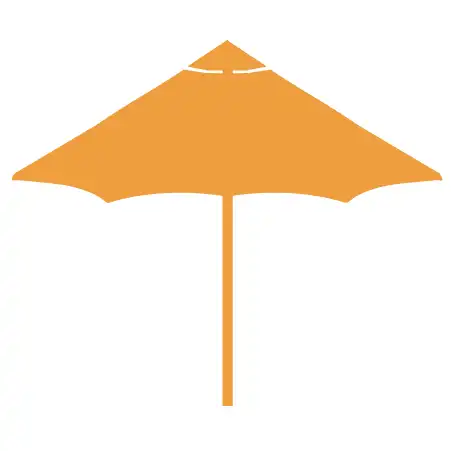 Luna Series 7ft Square Two-Tier Patio Umbrella