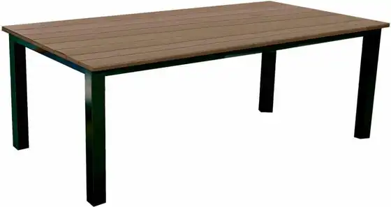 Hixon Slat Dining Table With 4 Legs – Polytuf Top
