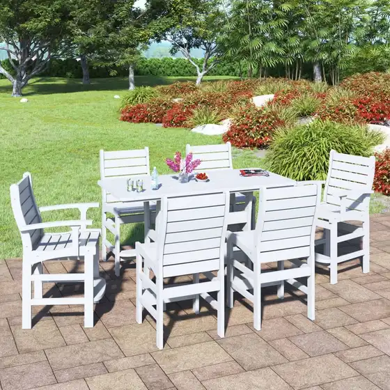 Oceanview 6 Seat Outdoor Counter Height Table Patio Set – Poly Lumber