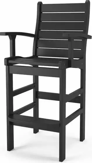 Oceanview Counter or Bar Height Chair With Arms – Poly Lumber