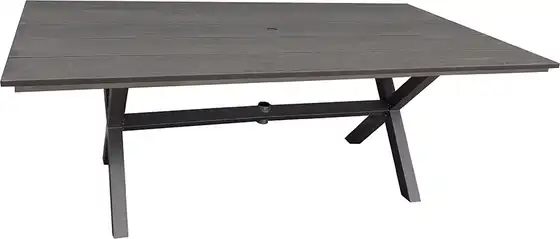 Overton 82”x 42” Dining Table w/ textured alum. wood look finish