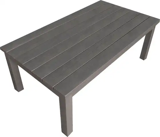 Overton Rectangle Coffee Table w/ textured alum. wood look finish