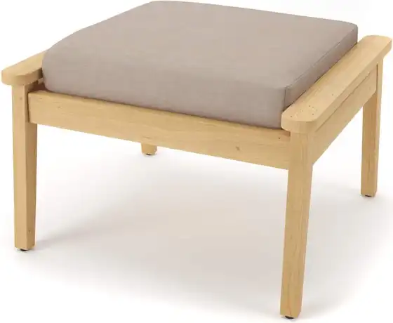 Seaside Teak Ottoman