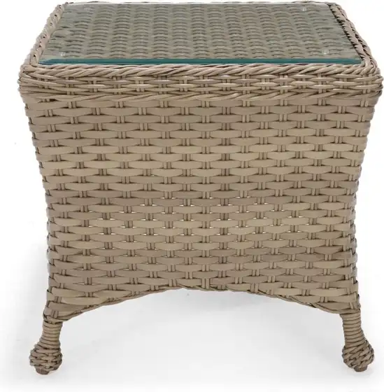 Sorrento Square End Table with Glass